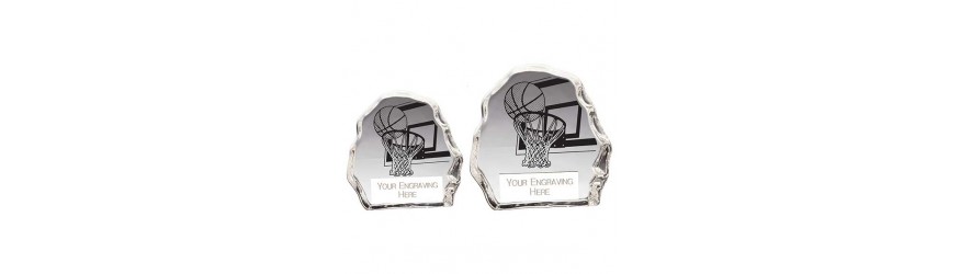 MYSTIQUE BASKETBALL GLASS TROPHY - 2 SIZES - 7.5CM - 9CM MYSTIQUE BASKETBALL GLASS TROPHY - 2 SIZES - 7.5CM - 9CM